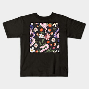 Snakes and Flowers Kids T-Shirt